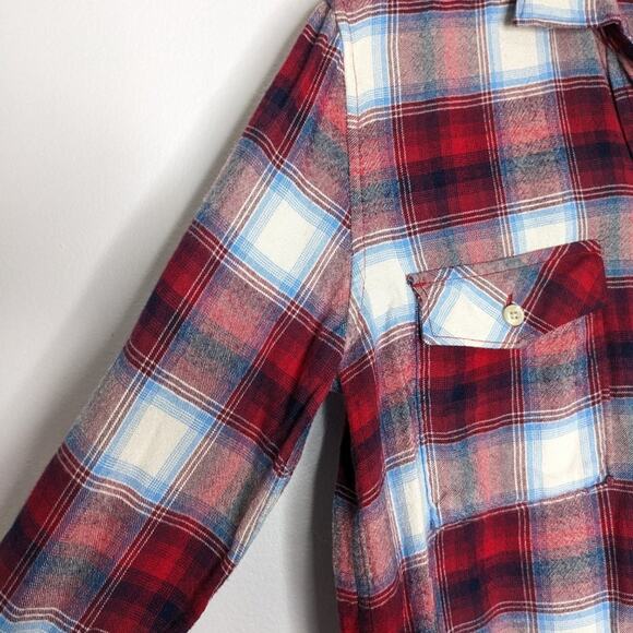 Gap Pendleton Red Gradient Plaid Button Down Shirt Long Sleeve Size S - Picture 7 of 8